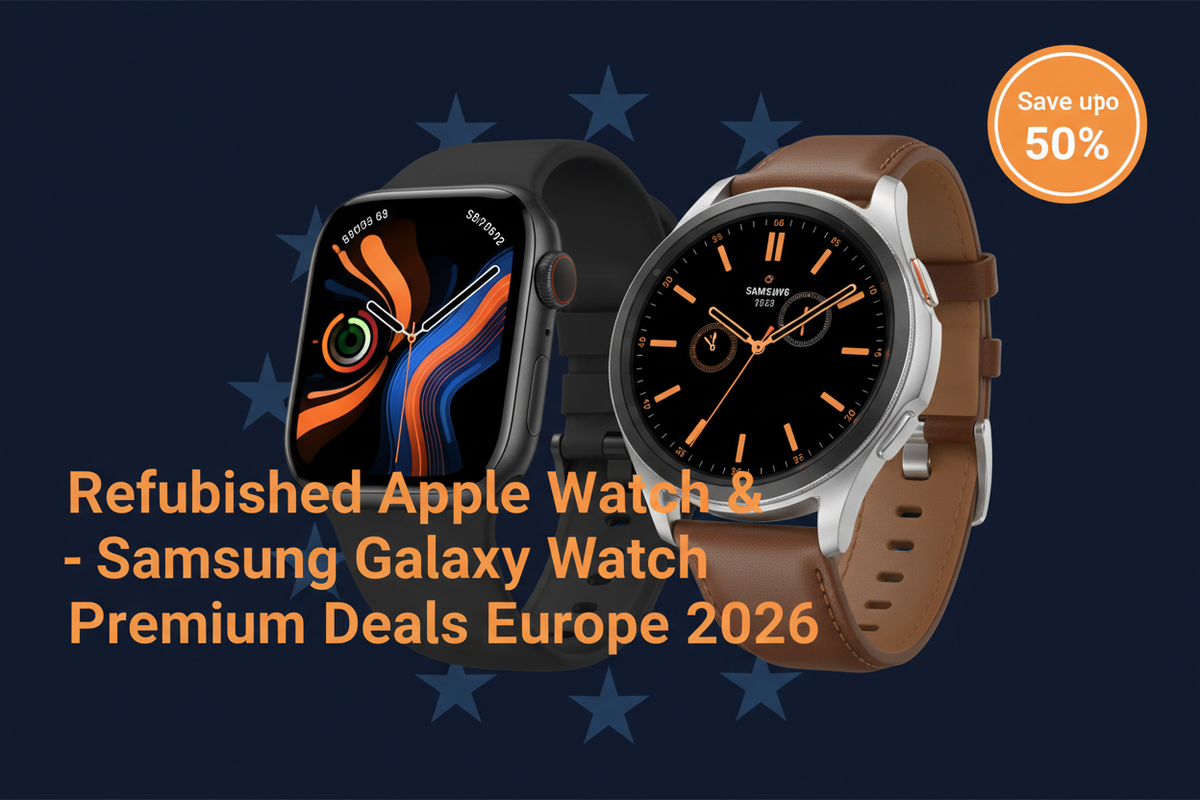 Refurbished Apple Watch & Samsung Galaxy Watch in Europe 2026 โ Premium Smartwatch Deals