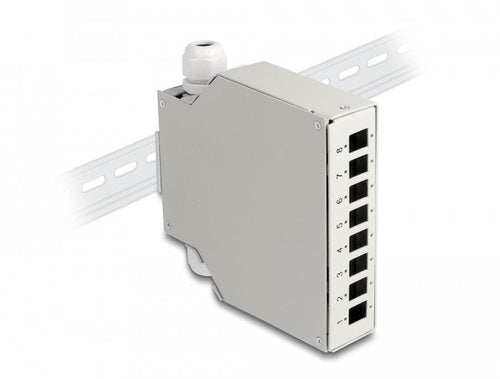 Lwl Box Distribuidora Carril Din 8 Port Grey — image 1