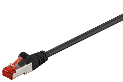 Goobay Network Cable CAT.6 3,0M Black S/FTP 2x RJ45, Pvc, Cca — image 1