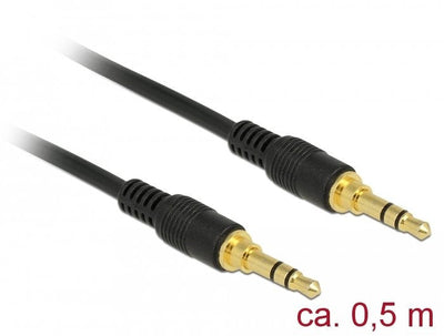 Delock 85545 Cable Audio 0,5M 3,5MM Black — image 1