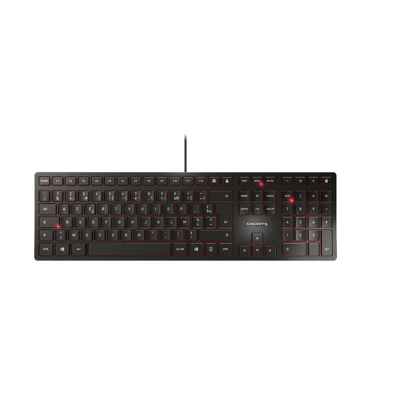 Cherry Kc 6000 Slim Keyboard USB Azerty Belga Black