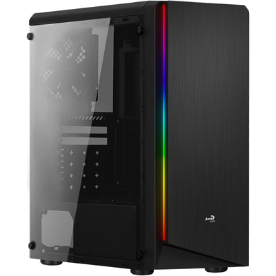 Aerocool PC Case Semitorre Rift Iluminacion RGB USB 3.0 Card Reader Design Double Camera Window Side Total Wit — image 1