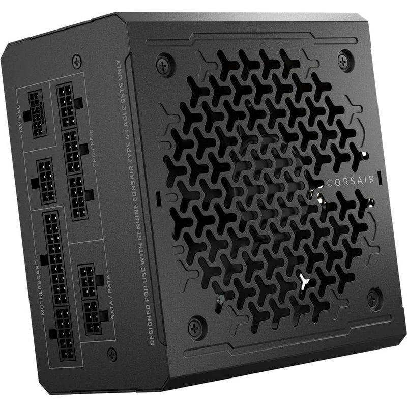 Corsair Power Supply RM1000E 2024 Black 2X GPU High Power 12 Pines, 2X Pcie, Gestión Cables, 1000 Watts