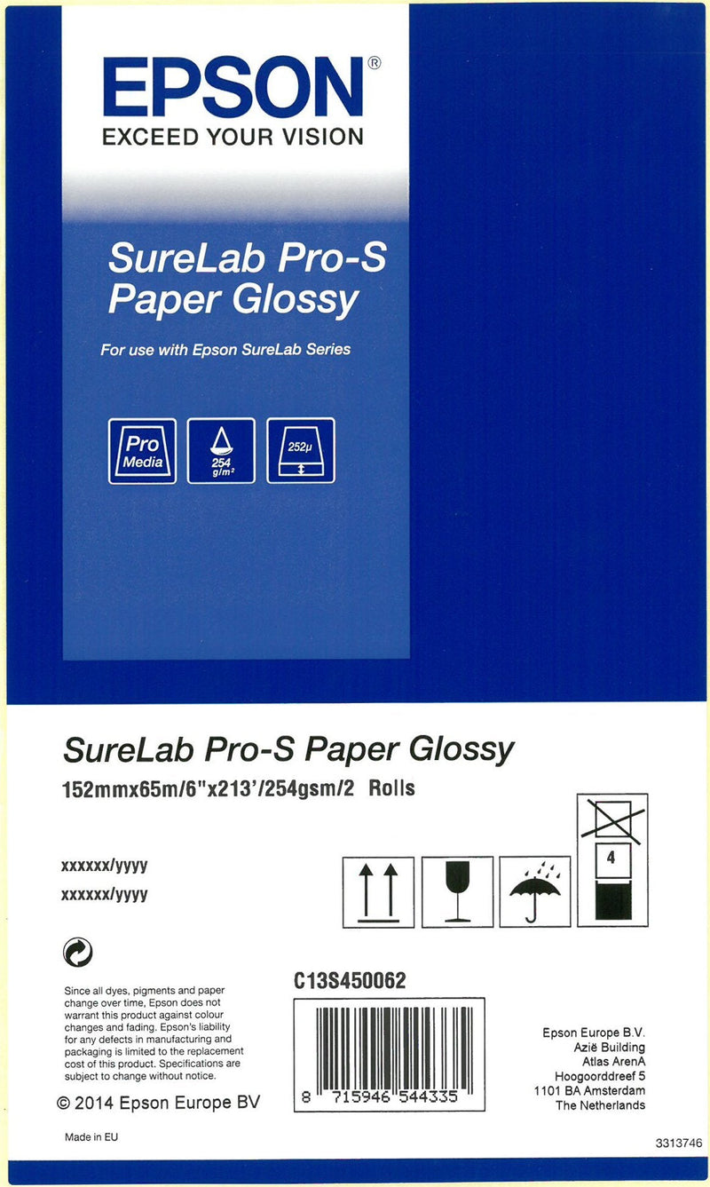 Epson Surelab Pro-s Paper Glossy Bp 6X65 2 Rolls