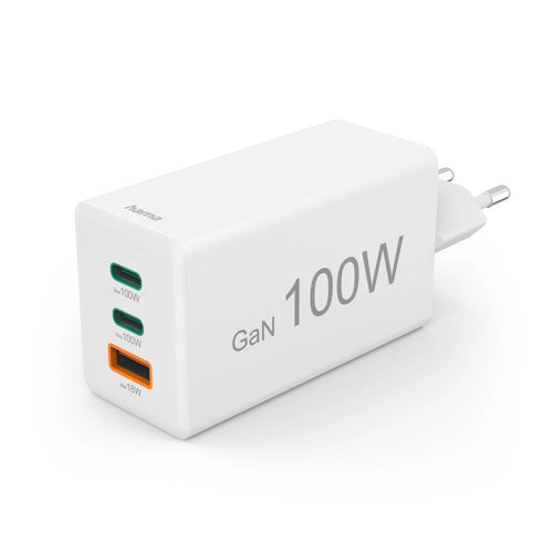 Hama Ladowarka Sieciowa Mini 100W GaN Pd/Qc 2x Usb-c, 1x USB-A Biala — image 1