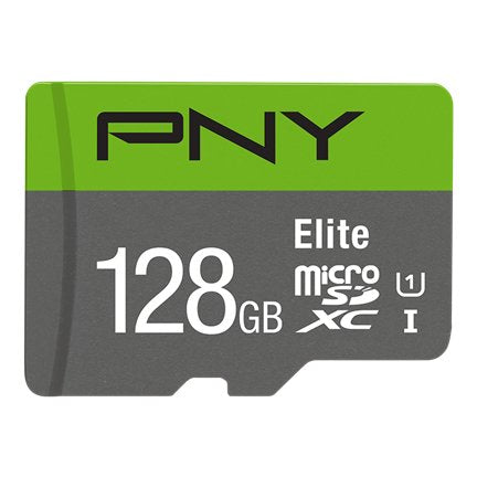 Pny microSD 128GB Elite 100MB/S Pny microSD 128GB Elite 100MB/S CL10/Uhs-i/U1/A1/V10 (P-SDU128V11100EL-GE)