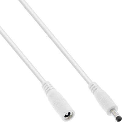 Inline Cable Extensión Cc , Plug Cc Male/Female 4,0X1,7MM, Awg 18, White 2M — image 1
