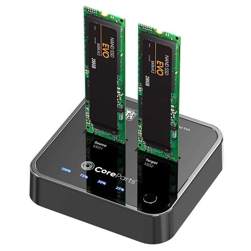 Coreparts Ms-cloner-sata Base Connection Hard Drive USB 3.2 Gen 2 (3.1 Gen 2) Type-c Black