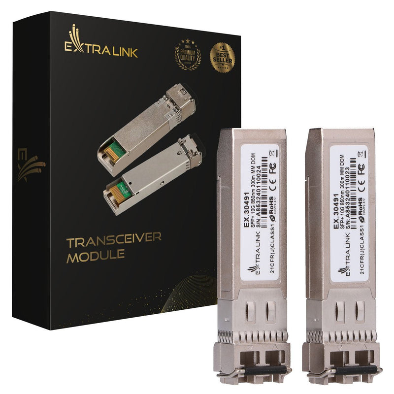 Extralink Sfp + Módulo 10G 2-PACK, 10Gbps, 850NM, 300M, Multimode