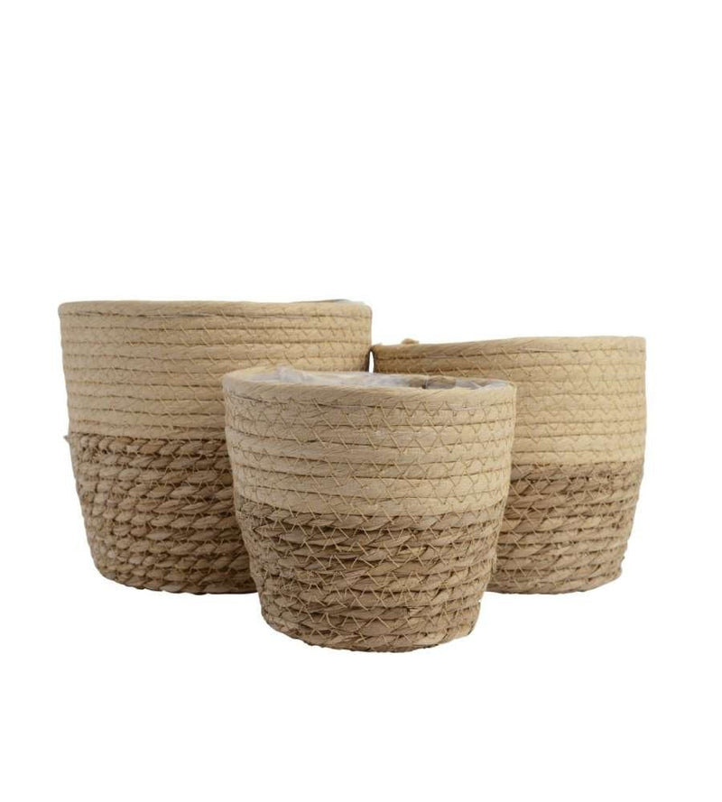Set 3 Cestos Yute Ø20X17CM