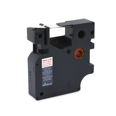 Mediarange Tape Labeller Komp. Dymo 19MMX7M Red/ White — image 1