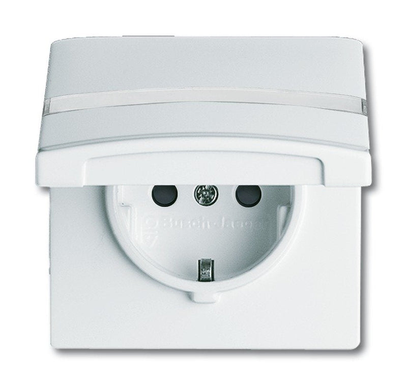 Busch Jaeger 20 EUGKBN-34-101 Socket Power M.klapp- Cover Allwetter IP44 White Alpino