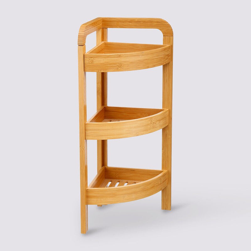 Organiser Esquinero 3 Niveles Bambú 23 X 23 X 61CM