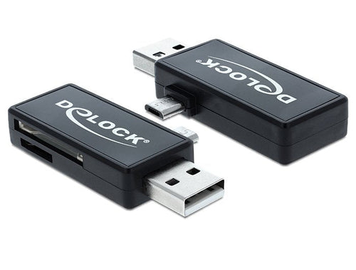 Delock Card Reader External Micro USB Otg Card Reader + USB a — image 1