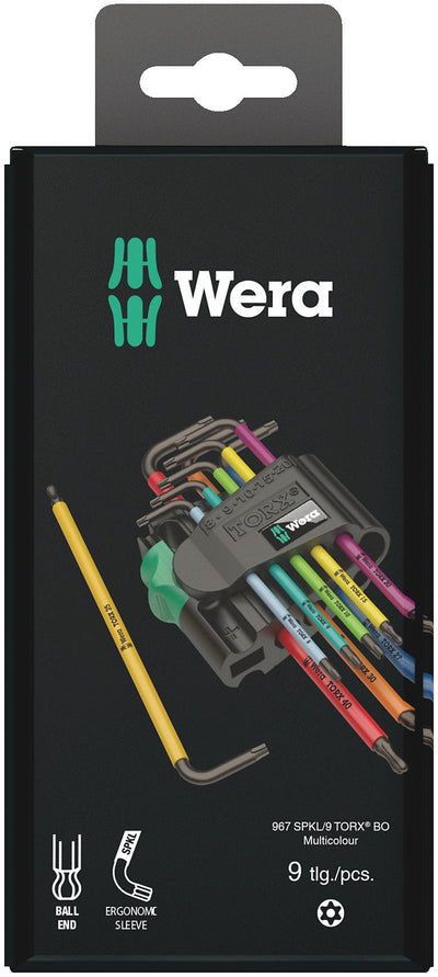 Wera 967/9 Tx Bo Sb L-key Set, Blacklaser — image 1