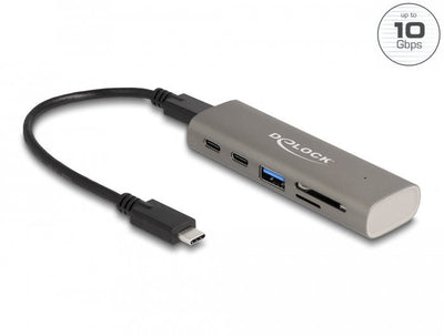 Delock 64236 Hub USB Type-c™ 3 Ports Card Reader SD And microSD — image 1