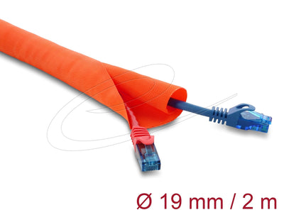 Delock Manguito Protector Cables Selbstschliessend 2M X 19MM Orange — image 1