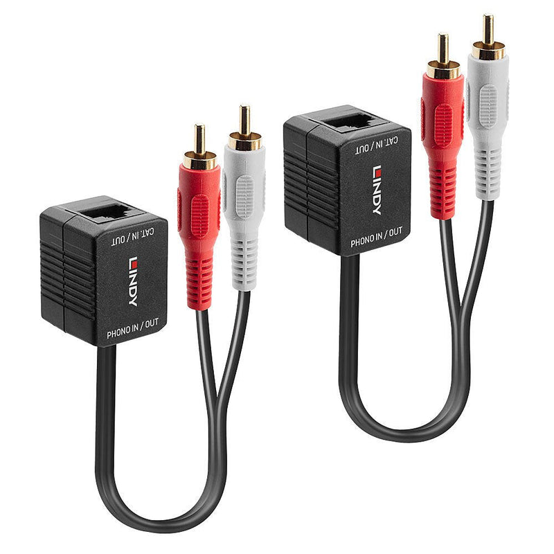 Lindy Extensor Audio Stereo CAT.5/6 100M 2X Rca