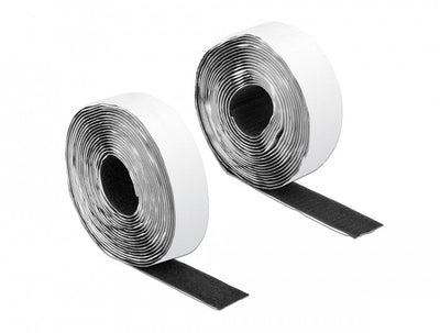 Delock Tape Velcro Self-adhesive With Adhesive And Tape Bucle L 5 Mx W 25MM Black — image 1