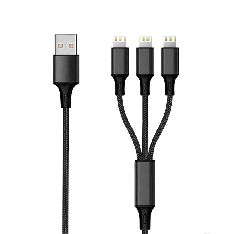 2GO 797155 USB Cable 1,5M USB B USB C/Micro-usb B/Lightning Black