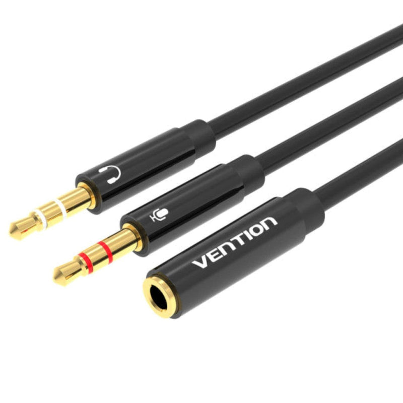 Vention Cable Stereo Bbtby 2X Jack 3.5 Male Jack 3.5 Female 30CM Black