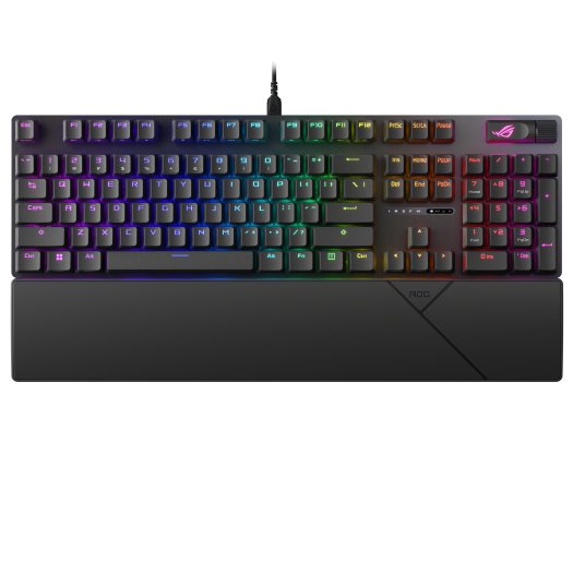 ASUS Keyboard Spanish Rog Strix Scope Ii RGB Switches Mecanico Nx Esp Wrist Rest Black