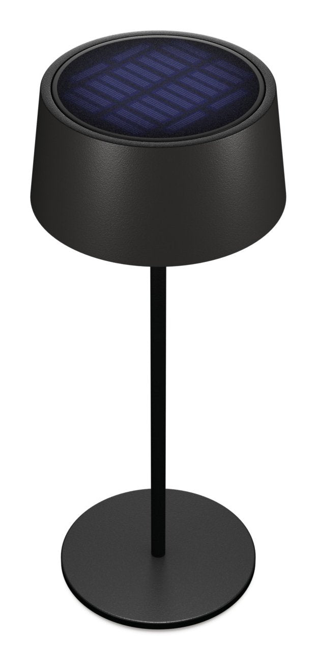 Realpower Led-solar Lamp Desk Adjustable With Battery Black