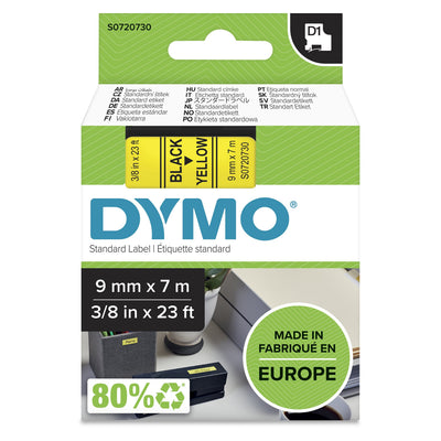Dymo Tape Lm D1 9MMX7M Black/Yellow — image 1