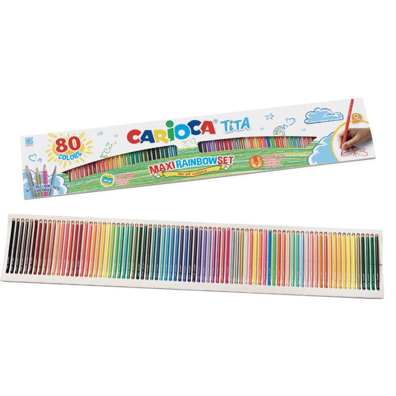 Carioca Pencils Colours Tita Maxi Rainbow Case 80U Surtidos