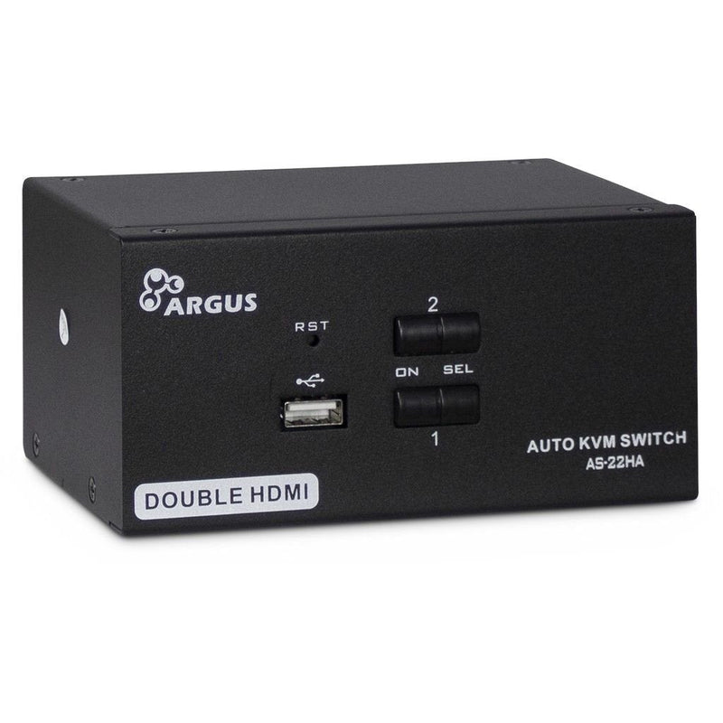 Inter-tech KVM Switch KVM AS-22HA Metall