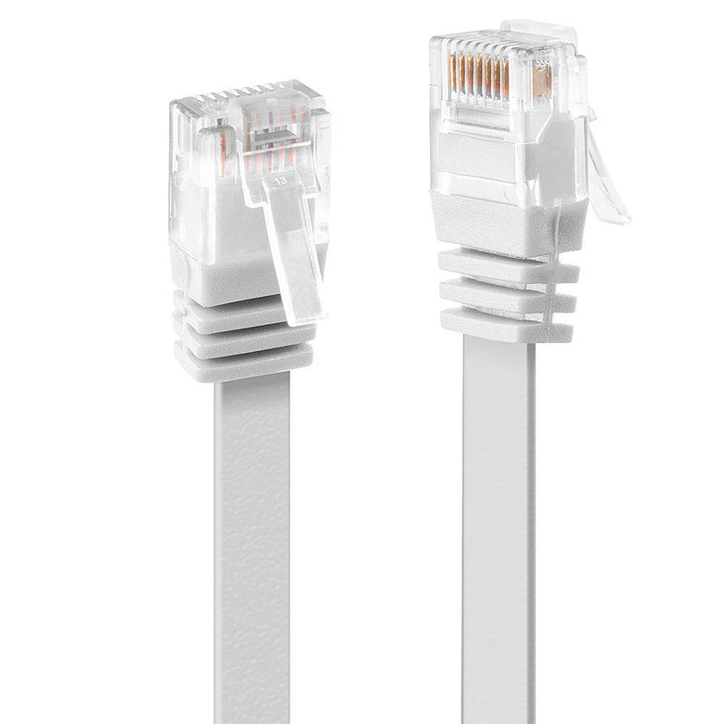 Lindy Network Cable CAT.6 Flachband Ungeschirmt White 1.00M