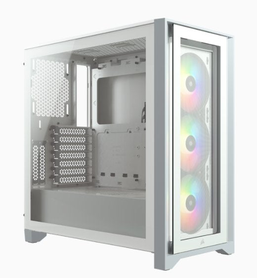 Corsair PC Case Icue 4000X RGB Tempered Glass White CC-9011205-WW Corsair Icue 4000X Rgb, Midi Tower, PC, Plas