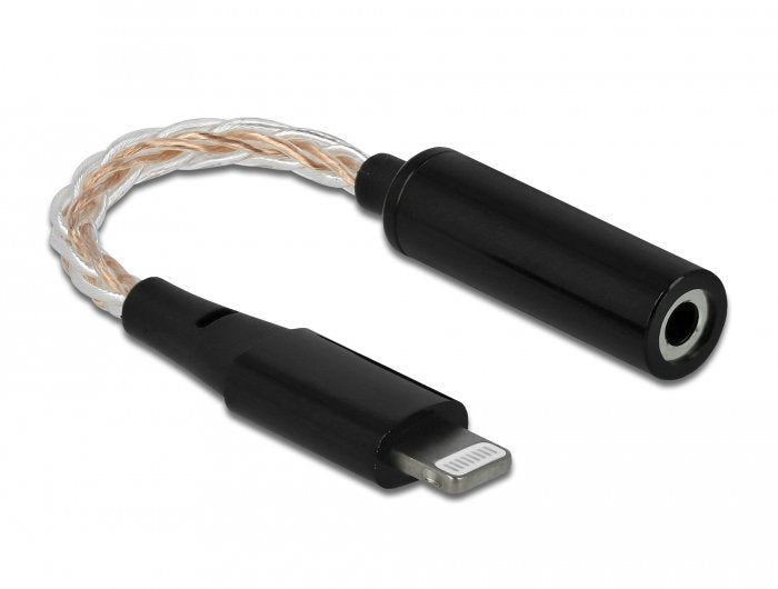 Delock Audio Adapter 8 Pin Lightning™ Connector Male Dac 24 Bit 48KHZ Hi-res a 3,5MM 4 Pin Connector Jack Fema