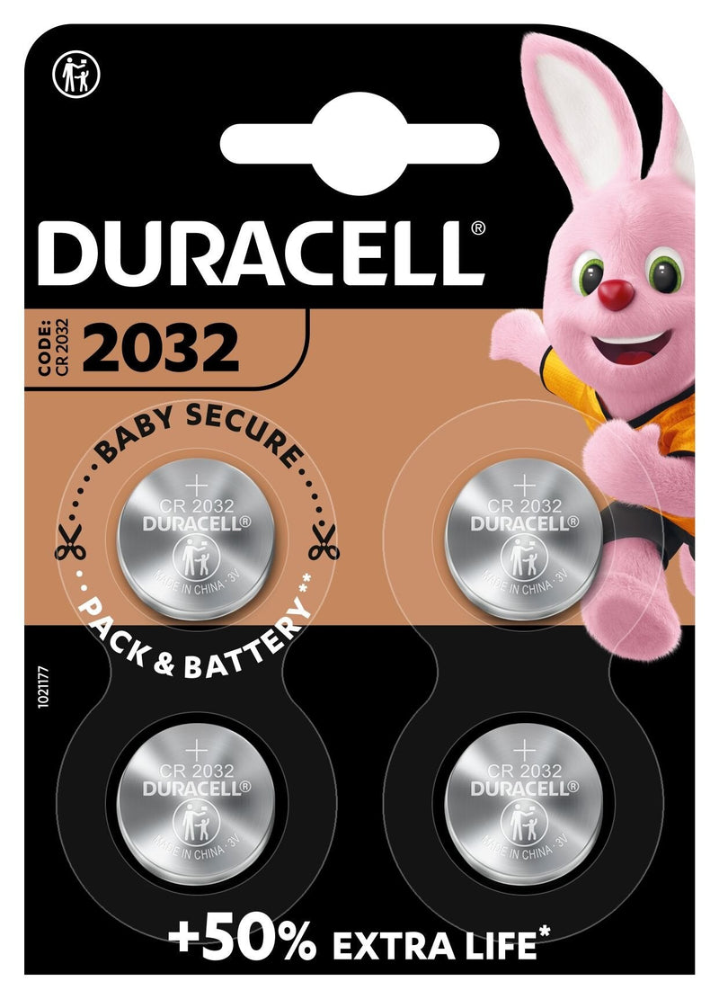 Duracell Batteries Lithium CR2032 (4 Pcs.)