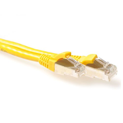 Yellow 30 Meter Lszh SFTP CAT.6A Patch Cable Snagless With RJ45 Connectors