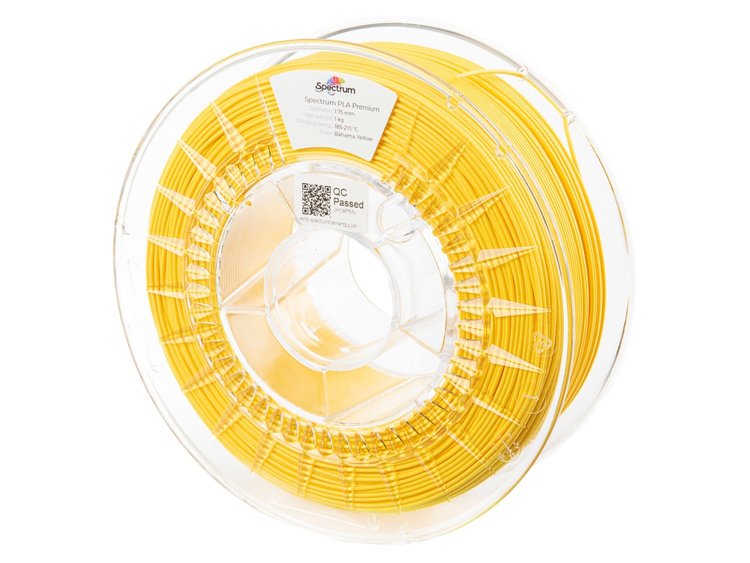 Spectrum 3D Filament / Pla Premium / 1.75MM / Bahama Yellow / Yellow / 1KG