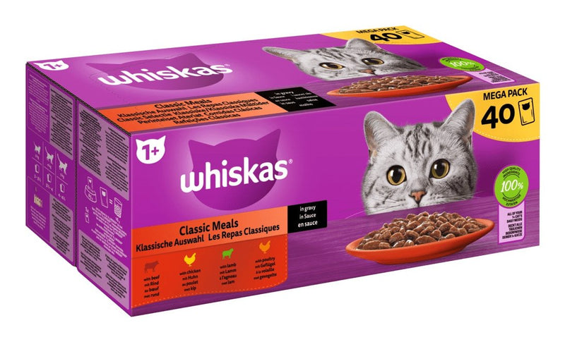Whiskas Classic Meals In Sauce - Comida Húmeda Gatos - 40X85 G