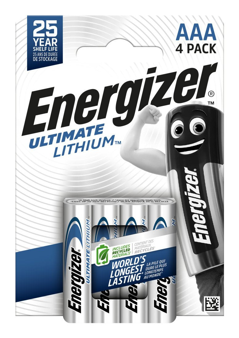 Energizer Ultimate Lithium Battery Litio Aaa L92 LR03 1,5V BLISTER*4