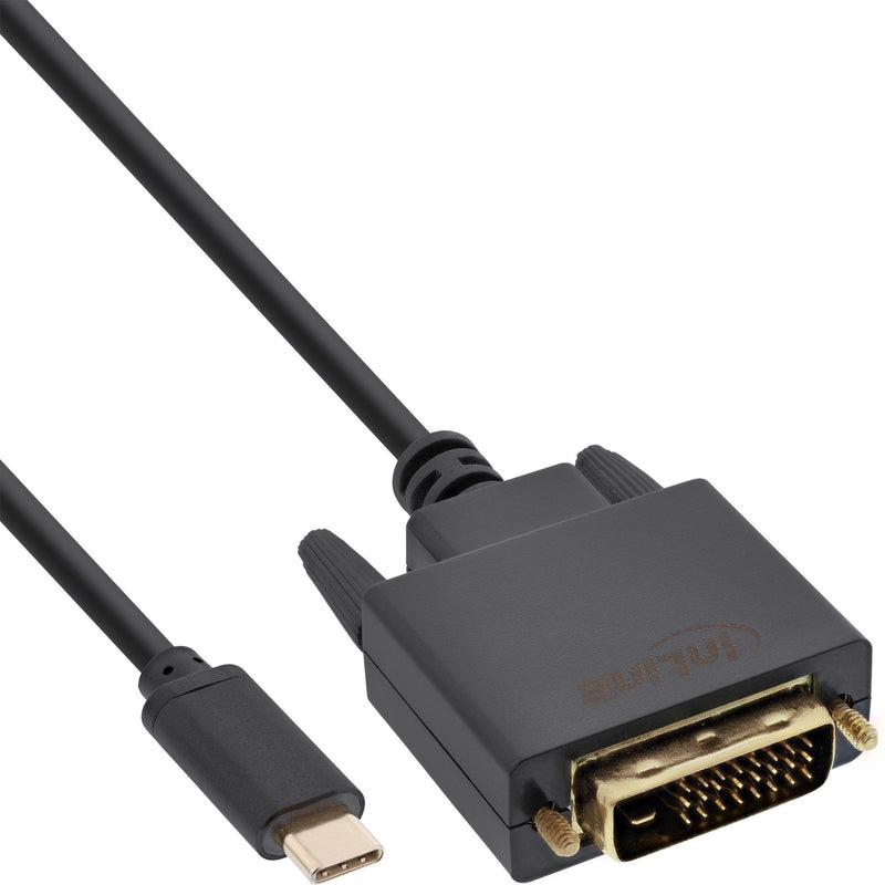 Inline Cable , USB Type-c Male a DVI Male (modo DP Alt), Black 2M