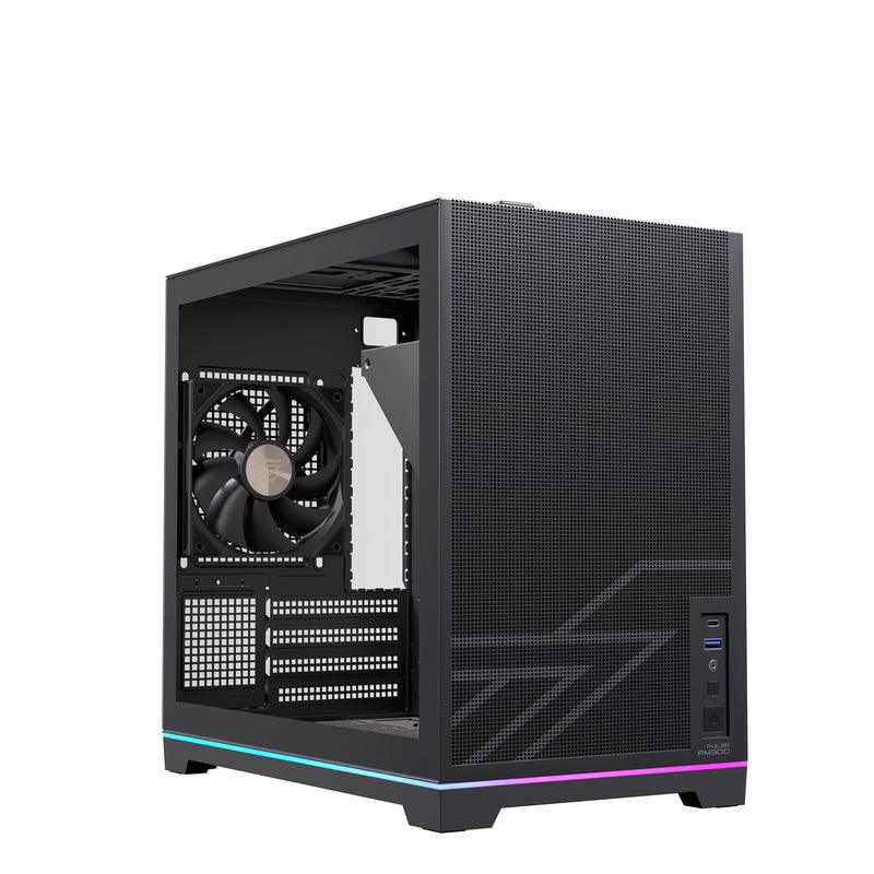 Einarex PC Case Micro-atx Semitorre PM300 Core C-templado Black EXCS-PM-300C-B