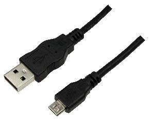 Logilink USB Cable 2.0A Micro USB 1M Black CU0058