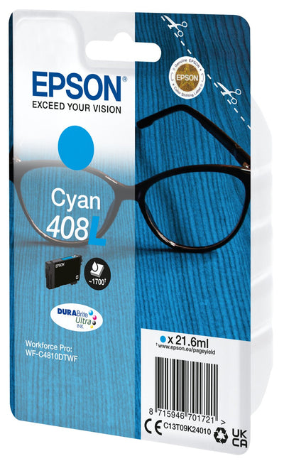 Epson Ink Cyan Single Pack 408L Durabrite Ultra Ink — image 1