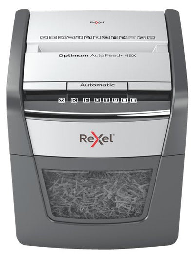 Rexel Paper Shredder Documentos Optimum 45X P2 / 4X28 / 45 Hojas / 20L / Klamm / Kred / — image 1