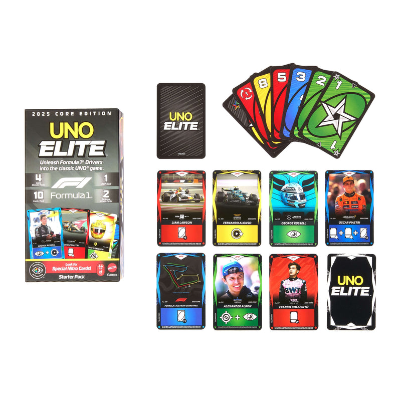 Set Cartas Uno Elite F1 Starter Pack