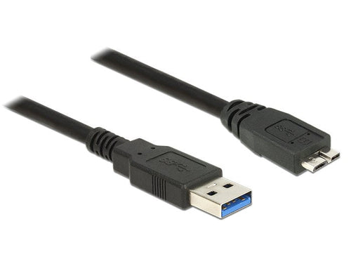 Delock USB 5Gbps Cable Type a Connector Male a Type Micro-b Connector Male 5M Black — image 1