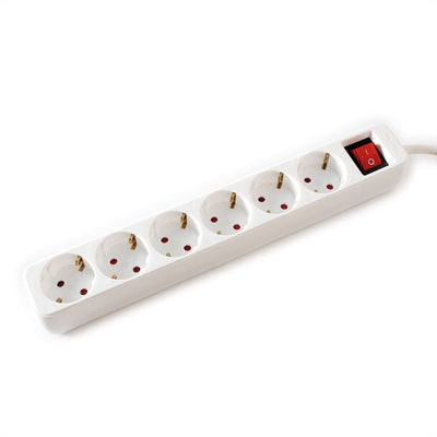 Value 6-VÍAS Power Strip Plugs With Switch White 10M — image 1