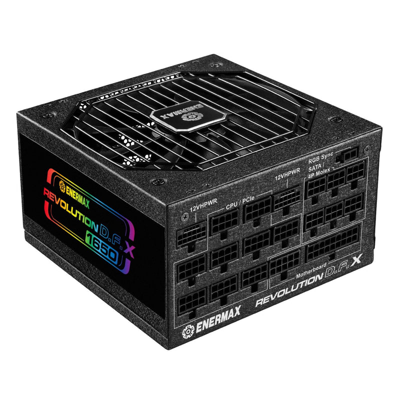Enermax Power Supply Revolution Dfx 1650W, White Connector GPU 3X 12 Pines, 7X Pcie, Gestión Cables, 1650 Watt