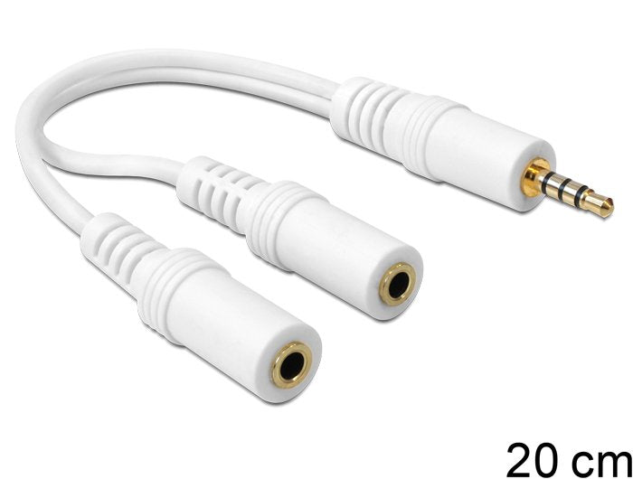 Delock 65447 Divisor Audio 3,5MM Stereo - 2X 3,5MM White