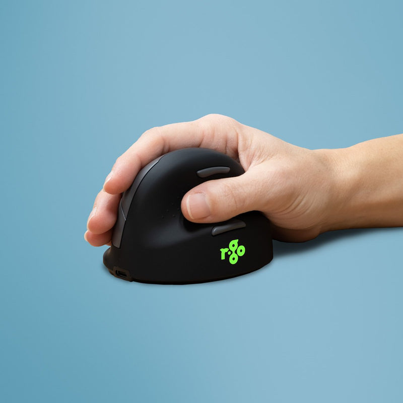 R-go Tools R-go He Mouse, Mouse Ergonómico, Large (más 185MM), Diestro, Inalámbricos