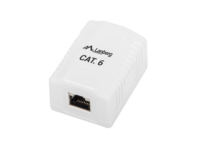 Lanberg Roseta Wall 1x RJ45 CAT.6 Connectors Idc Lsa Permite Cables 26-22 Awg White OS6-0001-W